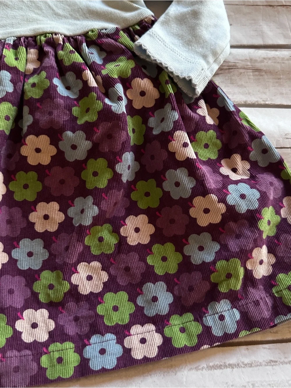 Mini Boden floral cord dress